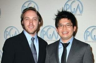 LOS ANGELES, CA - FEBRUARY 02: YouTube founders Chad Hurley and Steve Chen arrive at the 19th annual Producers Guild Awards held at the Beverly Hilton Hotel on February 2, 2008 in Los Angeles, California. (Photo by Alberto E. Rodriguez/Getty Images)
